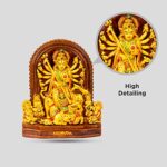 Mata Durga Idol, Earthenware, Multicolour, 1 Piece