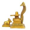 UMI Brass Idol/Murti of Shiva Linga with Nandi/Indian God Goddess/Temple: Height 4.6 Inch