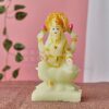 Marble Lakshmi Devi Idol Statue For Home Puja | Goddess Laxmi Idols Showpiece For Temple Pooja Room Diwali Decoration - 7" Radium, Green, (Pack of 1)