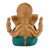 Brass Ganesh Bhagwan Idol Ganesha Statue Ganpati Murti for Home Entrance Decor Diwali Gift Decorate with Multicolored Stone Height 4.5 Inch (1)