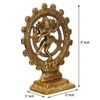 Premium Gold Plated Lord Shiva Dancing Natraj Statue Showpiece Handcrafted Sculpture for Home and Puja Decor| nataraj Statue for Home|(8 Inches, Gold)
