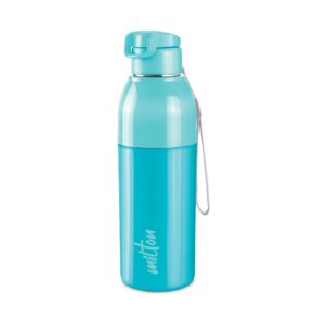 Milton Water Bottle Steel Convey 600 PU Insulated, Inner Stainless Steel Hot & Cold Bottle, 520 ml, Leak Proof, BPA Free, Ideal for Home, Office, Gym, Travelling, Cyan