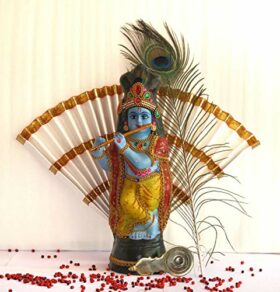 Vishu Kani Kit of Fibre Krishna Idol(30cm), thiru udayEfinito, mayilpeeli, Fancy Brass vaalkannadi and kunnikuru