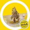100% Pure Brass Lord Hanuman Idol, Standing Hanuman Ji Murti for Car, Desk, Home Mandir, Yellow Antique Finish