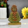 Brass Khatu Shyam Ji Murti Idol and Figurine | Shri Shyam Ji Statue for Gifting and Home and Office Dcor, 8.5Cm