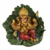 Resin Ganesh Murti Idol Statue Showpiece (Multi, 9 cm x 11 cm) - Diwali Decoration Items for Home Decor Mandir Living Room Bedroom Pooja Room Office Table Decorative Gifts