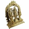 Brass Ram Darbar Idol Statue for Home Decor with Sita, Laxman, and Hanuman