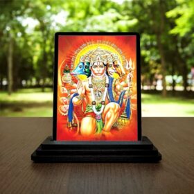 Quality Lord Panchmukhi Hanuman Wooden Idol for Car Dashboard | Hanuman Ji Murti | Bajrangbali Statues | Sankat Mochan Sculpture | Pavanputra Hanuman Figurine Showpieces