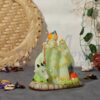 Marble Radha Krishna Idol | Radha Krishna Statue | Radha Krishan Idols For Home Decor | Lord Radha Krishna Statue | Radha Krishna Murti- 5.5" Radium, Pack of 1 (Green)