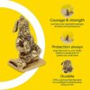 100% Pure Brass Lord Hanuman Idol | Hanuman Ji Murti with for Car, Desk and Home Mandir | Yellow Antique Finish