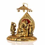 Metal Lord Ganesha Riddhi Siddhi Chhatra Statue Idol Sculpture for Home Decor