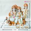 Premium Marble Look Polyresin Ram Darbar Idol Statue Murti Showpiece for Home Temple and Office Temple Washable (8.5 x 9 x 5 Inches, Medium White)