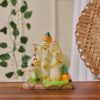 Marble Radha Krishna Idol | Radha Krishna Statue | Radha Krishan Idols For Home Decor | Lord Radha Krishna Statue | Radha Krishna Murti- 5.5" Radium, Pack of 1 (Green)