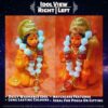 Marble Hanuman Ji Ki Murti in Blessing Posture with GSitting Lord Balaji Bajrangbali Sankat Mochan Bhagwan Idol for Temple Car Dashboard Home Decor Statue Gift (Orange)