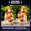 Marble Hanuman Ji Ki Murti in Blessing Posture with GSitting Lord Balaji Bajrangbali Sankat Mochan Bhagwan Idol for Temple car Dashboard Home Decor Statue Gift (White)