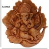 Ganesh Ganpati Bappa (Shoeflower) Idol for Car Dashboard | Living Room | Drawing Room | House Warming | Puja Ghar | Decoration & Gifting ( 8 x 14 x 11 cm ) D0042K