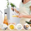 Rechargeable Handheld Milk Frother - 3-Speed Electric Foam Maker for Coffee with 2 Whisks and Coffee Decoration Tool, Coffee Frother Mixer, Stand-up Design, for Cream, Latte, Cappuccino