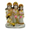 Pure Marble Ram Ji Darbar with MATA Sita, Laxman Or Hanuman Ji Murti for Pooja Home Temple Idol - (Size : 10 x 9 x 5 Cms) - White.