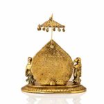 Metal Lord Ganesha Riddhi Siddhi Chhatra Statue Idol Sculpture for Home Decor