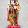 Radha Krishna Kishan Standing on a Lotus Murti Idol Statue Sculpture - Resin - 16" Inches