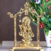 Metal Radha Krishna Statue Gold Plated Decor Your Home,Office & Radha Krishna Murti Idol Showpiece Figurines,Religious Krishna Idol Gift Article...