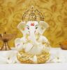 Ceramic Car Dashboard Ganesha Idol, 3.5 x 2 inch,1 Idol