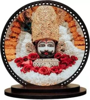 Khatu Shyam Idol for Car Dashboard Acrylic Antic Round murti Idol for Home Gift Item & Statue for Temple Pooja Home Decor Office Study Table Holy Statue Decorative Showpiece Figurine