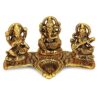 Lakshmi Ganesha Saraswati with Diya Diwali Statue Idol for Diwali Pooja: Home, Office, Success, Entrance Decor Good Luck Gift (Set of 1) ,Aluminium ,Golden