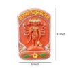 Panchmukhi Hanuman Ji with Beautiful Flower Engraved Vastu Plate || Wall Hanging || Decorative Showpiece || Height - 8 Inch, Width - 5 Inch || Efinito(Resin, Orange)