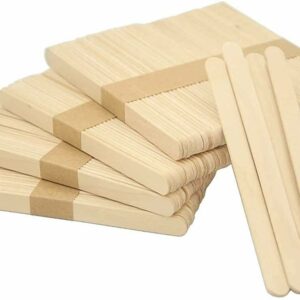 Swastha Hygiene Wooden Craft Stick Premium Natural Wooden Piece Ice Cream Sticks, Popsicle Stick (4.5 INCH, Pack of 100)