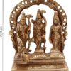 Brass Ram Darbar Idol, Standard Size, Antique Brown, 1 Piece