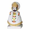 Beautiful Shree Shyam Darbar Marble Idol of Khatu Shyam (Small, Darbar White Face)