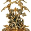 Metal Radha Krishna Idol Showpiece, 19 cm Height, Gold Antique, 1 Piece