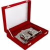 Silver Plated Laxmi Ganesh Murti with Velvet Box Packing (16 Cm, Silver)