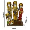 Antique Ram Darbar Murti Statue Ram Laxman Sita Hanuman ji Murti Full Family Idol for Home Pooja Temple Office Large Size 1 Feet 12 Inch