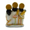 Pure Marble Ram Ji Darbar with MATA Sita, Laxman Or Hanuman Ji Murti for Pooja Home Temple Idol - (Size : 10 x 9 x 5 Cms) - White.