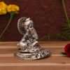 Metal Laddu Gopal Makhan Krishna Statue Idol, 3.5x4x2 Inches, Silver