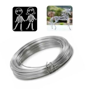 GREENARTZ 33ft Silver Aluminum wire for Craft 16 gauge /1.62mm Model making and multi purpose use