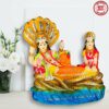 Unbreakable Lord Vishnu Laxmi Idol Handicraft Statue with Sheshnaag, Resin, Home Decor
