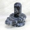 Big Size Grey/Black Natural Stone Shiva Lingam Idol for Daily Pooja