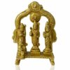 Brass Lord Ram Darbar Murti | Rama Sita Lakshman Hanuman Statue | Ram Parivar Murti for Home Temple | Small Size 4 Inch Approx