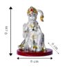 999 Silver Plated Hanuman Ji Decorative Showpiece Idol for Car Dashboard Temple & Gift Handicraft Spiritual Murti Antique Decoration Items Home & Study Table Office Decor (6cmx6cmx9cm)