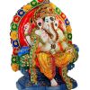 Resin Singhasan Ganesh Ganesha Ganpati Murti Idol Statue Sculpture (13") | Pooja Idols | Home Decor