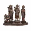 Bronze Finish Lord Ram Darbar Statue Religious Idols Ram Sita Laxman Hanuman Murti Puja Gifts Showpiece Sculpture(Size 9.5 x 7.5 Inches).