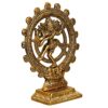 Premium Gold Plated Lord Shiva Dancing Natraj Statue Showpiece Handcrafted Sculpture for Home and Puja Decor| nataraj Statue for Home|(8 Inches, Gold)