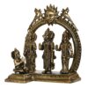 Brass Lord Rama Laxman Sita Hanuman Idol Sculpture Set for Home Office Temple Puja Decor 11 Inch