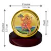 Hanuman Ji God Idol Photo Frame for Car Dashboard Table D?cor Office|MCF 1C Gold Frames and 24K Gold Plated Foil|Religious Photo Frame Idol for Pooja Gifts Table Tops Home Decor (5.5X5.0 CM)
