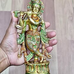 - Brass Krishna Murti Idol Statue Sculpture - Image 4