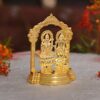 Gold Plated Laxmi Ganesh Idol Showpiece - Metal Lakshmi Ganesh Statue - Diwali Home Decoration Items Gift - Lakshmi Ganesh for Diwali puja