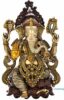 La Creativity Brass Lord Ganesh Idol | Large Brass Ganesha Statue with Antique Finish (2FT. Multicolour)(Pack of 1)